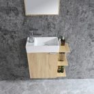 Komplett fürdőszobabútor, Sanotechnik HT55002 CLOUD bútorszett, fautánzat