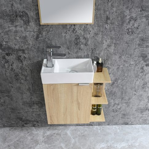 Komplett fürdőszobabútor, Sanotechnik HT55002 CLOUD bútorszett, fautánzat