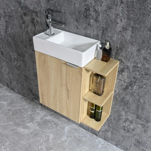 Komplett fürdőszobabútor, Sanotechnik HT55002 CLOUD bútorszett, fautánzat