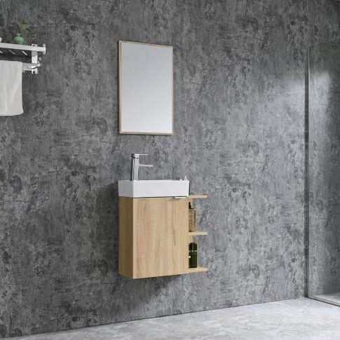 Komplett fürdőszobabútor, Sanotechnik HT55002 CLOUD bútorszett, fautánzat