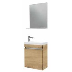   Komplett fürdőszobabútor, Sanotechnik 08399 NORA 48 függesztett mosdóhely szett, antik tölgy