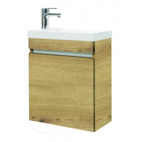 Komplett fürdőszobabútor, Sanotechnik 08399 NORA 48 függesztett mosdóhely szett, antik tölgy