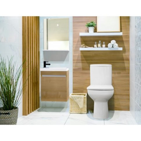 Komplett fürdőszobabútor, Sanotechnik 08399 NORA 48 függesztett mosdóhely szett, antik tölgy