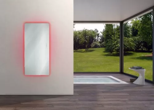 Speciális radiátor, Sanotechnik REM100 E-ROM tükrös fürdőszobai fűtőtest, 700 W