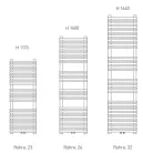 Egyenes radiátor, Sanotechnik TRS140 TRIENT fürdőszobai fűtőtest, 788 W