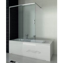   Kádparaván, Sanotechnik E1214C Kádfal tolóajtóval, króm