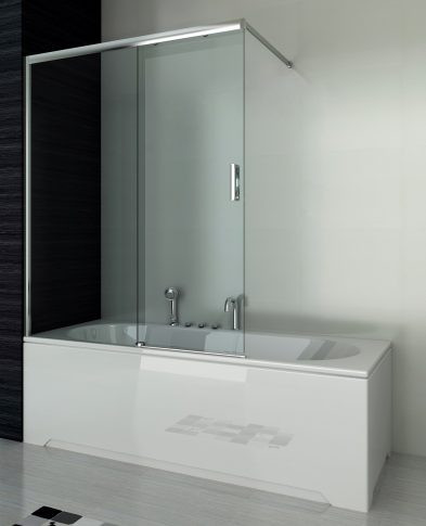 Kádparaván, Sanotechnik E1214C Kádfal tolóajtóval, króm