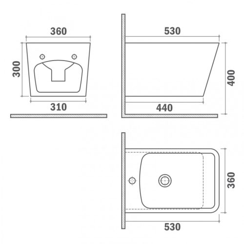 Bidé, Strohm Teka 187360000 Formentera fali bidé