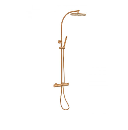 Zuhanyszett, Strohm Teka 67237020BZ Itaca Termosztátos zuhanyrendszer, tüzes bronz