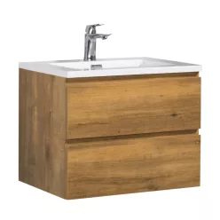   Alsó szekrény, Wellis WB00518/WB00519 Monaco 60 2 fiókos mosdószekrény mosdóval