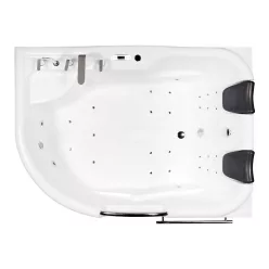   Hidromasszázs kád, Wellis WK00005-5 Dublo E-Drive™ TOUCH Retro csapteleppel, jobbos