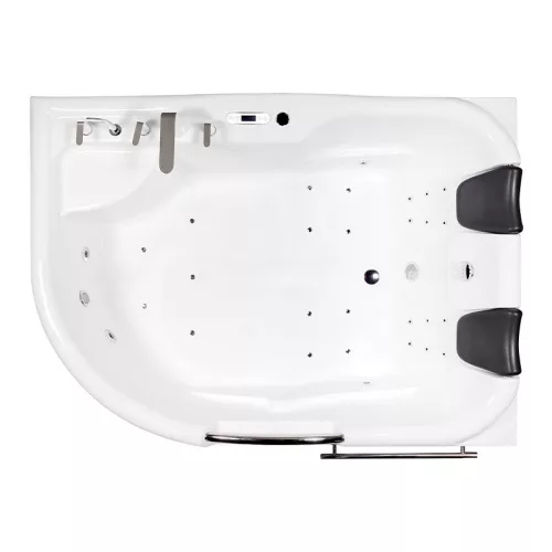 Hidromasszázs kád, Wellis WK00005-5 Dublo E-Drive™ TOUCH Retro csapteleppel, jobbos