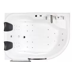   Hidromasszázs kád, Wellis WK00005-5 Dublo E-Drive™ TOUCH Retro csapteleppel, balos