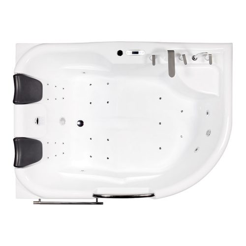 Hidromasszázs kád, Wellis WK00005-5 Dublo E-Drive™ TOUCH Retro csapteleppel, balos
