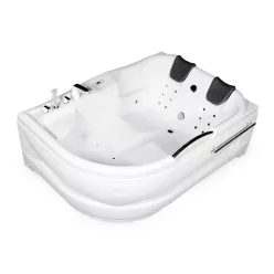   Hidromasszázs kád, Wellis WK00005-7 Dublo E-Max™ TOUCH Retro csapteleppel, jobbos