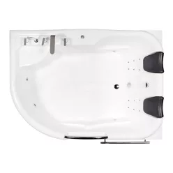   Hidromasszázs kád, Wellis WK00005-2 Dublo Hydro hidromasszázs kád Retro csapteleppel, jobbos