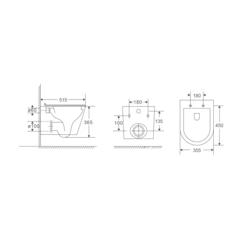 WC, Wellis WF00175 Clement tornado ultracsendes fali rimless WC