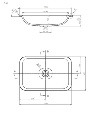 Mosdó, Marmy Sara 55x36 mosdó 6 229 36 06 10 18