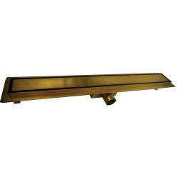   Padlóösszefolyó, Roltechnik RRFG-600 rozsdamentes acél, arany zuhanyfolyóka, 60 cm