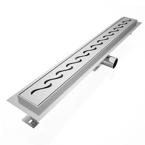 Padlóösszefolyó, Roltechnik RRF5-800 rozsdamentes zuhanyfolyóka ráccsal, 80 cm