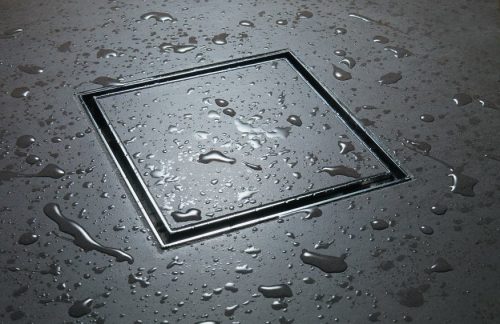 Padlóösszefolyó, Roltechnik RRF-S rozsdamentes, szögletes, burkolható zuhanyfolyóka 20x20