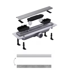   Padlóösszefolyó, Roltechnik RMF14-650 műanyag zuhanyfolyóka 65 cm