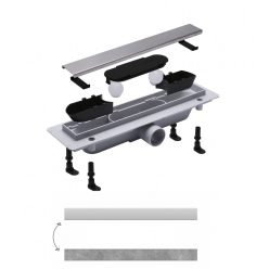   Padlóösszefolyó, Roltechnik RMF14-750 műanyag zuhanyfolyóka 75 cm