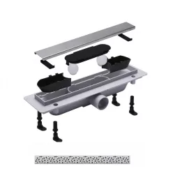   Padlóösszefolyó, Roltechnik RMF15-400 műanyag zuhanyfolyóka 40 cm
