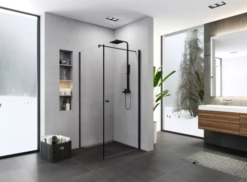 Zuhanykabin, Roltechnik New Trendy K-0800 Superia Black 80x90 cm