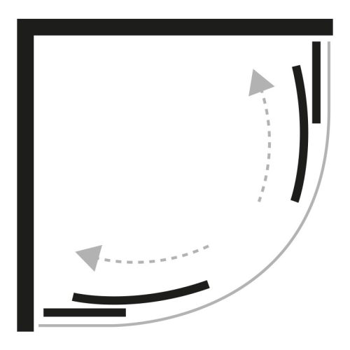 Zuhanykabin, Roltechnik New Trendy ZS-0002/ZS-0034 Suvia íves zuhanykabin szett