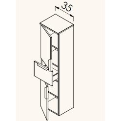 Fali szekrény, TBoss Manna F140 2A1F