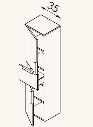 Fali szekrény, TBoss Manna F140 2A1F