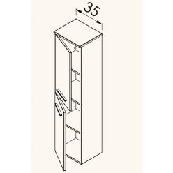 Fali szekrény, TBoss Kami F140 2A