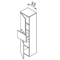 Fali szekrény, TBoss Lima F140 2A1F