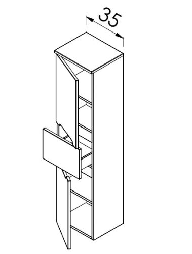 Fali szekrény, TBoss Lima F140 2A1F