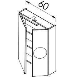 Felső szekrény, TBoss Mirror Box Senna 60