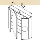 Felső szekrény, TBoss Mirror Box Senna 90