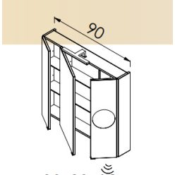 Felső szekrény, TBoss Mirror Box Tressa 90