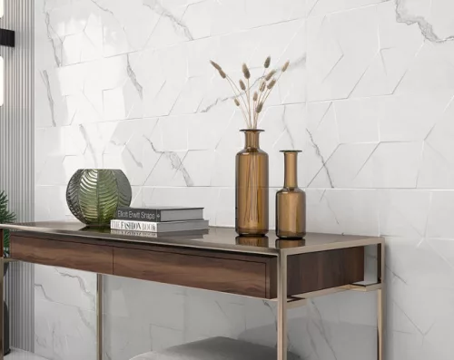 Dekorlap, Mirello Calacatta Imperiale Decor 31,6x100 Shiny Rect. 225583