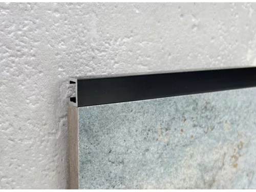 Listello, Mirello PROLISTELL P ALL POLÍROZOTT FEKETE ALUMÍNIUM DEKOR PROFIL 10MM / 2,7 FM PLTPBN