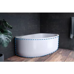   Előlap, Kolpa San kád előlap Libretto 160x100 aszimmetrikus sarokkádhoz, jobbos