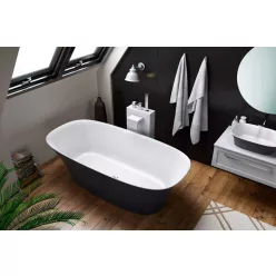   Kád, Kolpa San 561310 Blanche FS 180×85 térbenálló fürdőkád, fehér/szürke