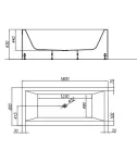 Kád, Kolpa San 779340 Copelia-FS 180×80 térbenálló fürdőkád, fehér