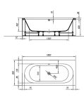 Kád, Kolpa San 922840 Atys 180×85/O előlapos fürdőkád