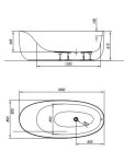 Kád, Kolpa San 922820 Soft 180×80 beépíthető fürdőkád
