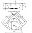 Kád, Kolpa San 565480 Dolores 130x130 beépíthető sarok kádtest
