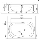 Kád, Kolpa San 593210 Adam&Eva 195×125 előlapos fürdőkád