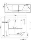 Kád, Kolpa San 722250 Samson 180x160 előlapos (4 db) fürdőkád