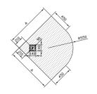 Zuhanytálca, Kolpa San 922870 Moonwalk 90x90 manhattan, íves