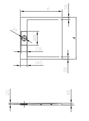 Zuhanytálca, Kolpa San 565050 Capo 90x90 fehér
